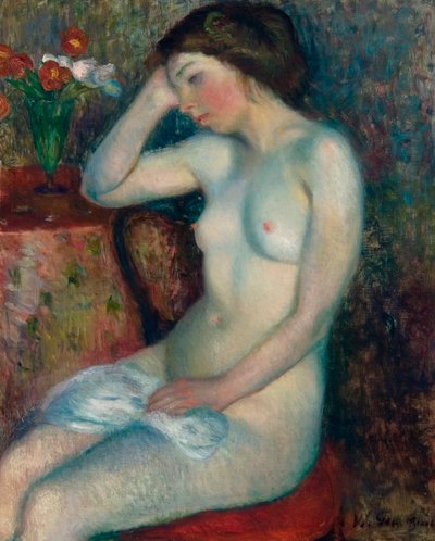 Slapend Meisje door William James Glackens