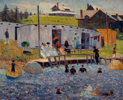 Het badtijd, Chester, Nova Scotia door William James Glackens