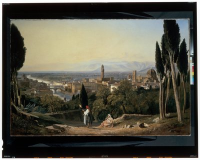 Een uitzicht op Florence en de rivier de Arno vanaf San Miniato door William James Muller