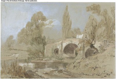 Woonwagen op brug door William James Muller