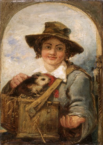 Italiaanse jongen met een cavia door William James Muller