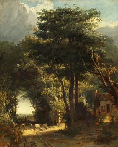 Landschap met de Franse Kerk in de Verte door William James Muller