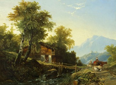 Zwitsers Chalet door William James Muller