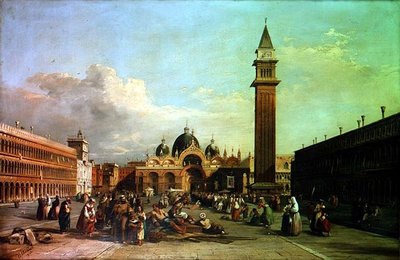 Het Piazza San Marco, met een processie door William James Muller