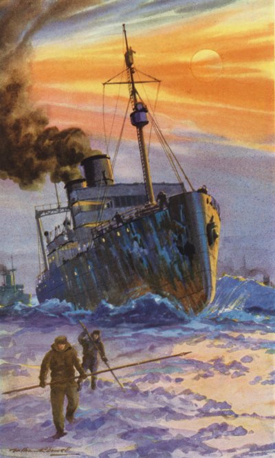 Russische IJsbreker aan het werk door William John Patton McDowell