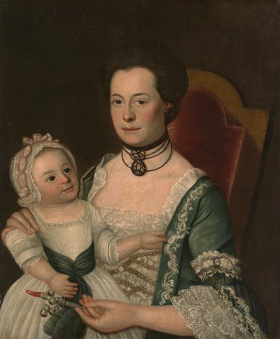 Mevrouw Jacob Hurd en Kind, ca. 1762 door William Johnston