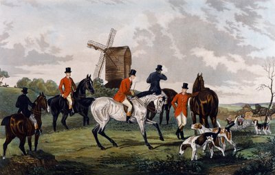 Verzamelen voor de vossenjacht door William Joseph (after) Shayer