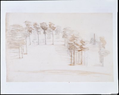 Chiswick, een uitzicht vanaf een verhoogd punt boven de Orange Tree Garden Temple door William Kent