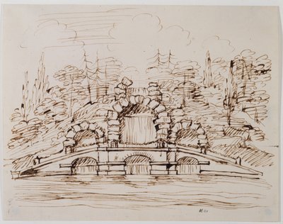 Chiswick, ontwerp voor de cascade zoals gebouwd door William Kent