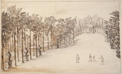 Chiswick, eerste ontwerp voor de Exedra door William Kent