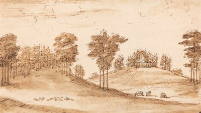Ontwerp voor een paviljoen in een hertenpark door William Kent