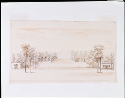 Perspectiefontwerp voor een nieuwe Oranjerie door William Kent