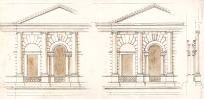 De Schatkist, Whitehall, Londen: Alternatieve Verhogingen van de Gevel door William Kent