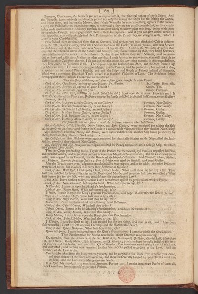 De aanklacht, het proces en de veroordeling van kapitein William Kidd, voor moord en piraterij door William Kidd