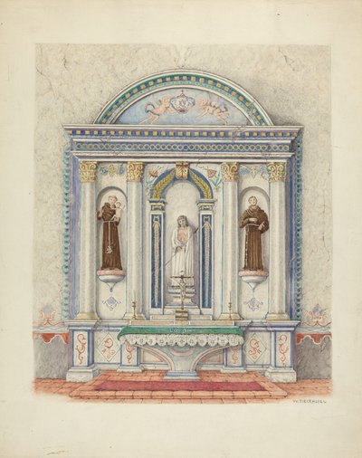 Zijaltaar, San Luis Rey Missie door William Kieckhofel
