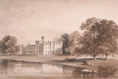 Chiddingstone Place, uitzicht vanaf het meer door William Knight