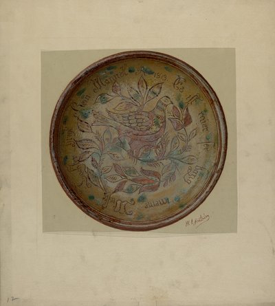Pa. Duitse Plaat, ca. 1937 door William L Antrim