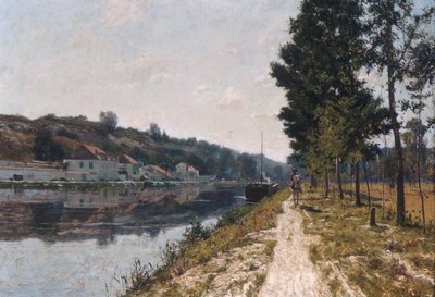 Oevers van de Loing, ca. 1894-97 door William Lamb Picknell