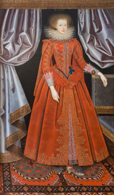 Catherine Knevet, gravin van Suffolk, circa 1615 door William Larkin