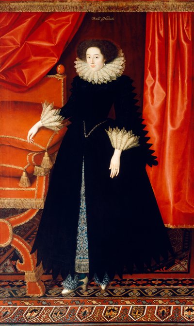Elizabeth Bassett ca. 1615 door William Larkin