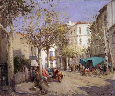 Frejus markt, Zuid-Frankrijk door William Lee Hankey