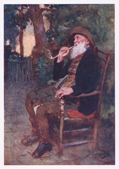 Hoe gelukkig hij die in schaduwen als deze, een jeugd van arbeid bekroont met een leeftijd van gemak door William Lee Hankey