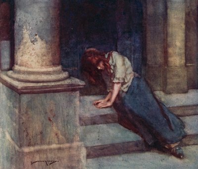 Illustratie voor Het Verlaten Dorp door Oliver Goldsmith door William Lee Hankey