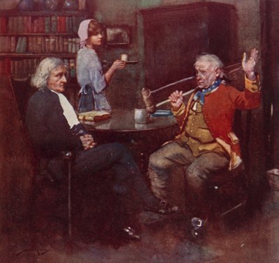 Illustratie voor The Deserted Village door Oliver Goldsmith door William Lee Hankey