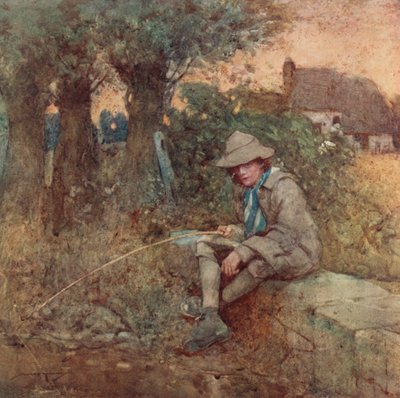 Illustratie voor The Deserted Village door Oliver Goldsmith door William Lee Hankey
