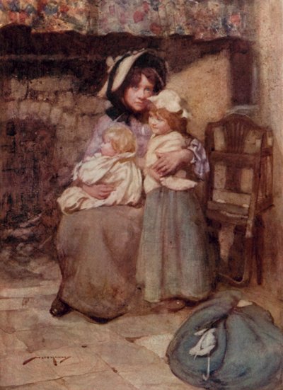 Illustratie voor Het Verlaten Dorp door Oliver Goldsmith door William Lee Hankey