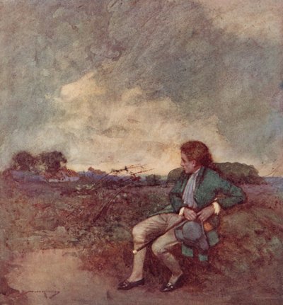 Illustratie voor Het Verlaten Dorp door Oliver Goldsmith door William Lee Hankey