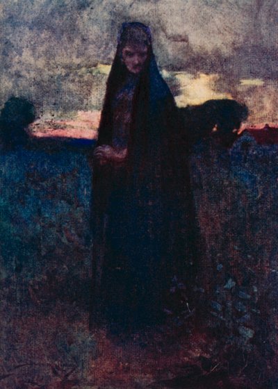 Illustratie voor The Deserted Village door Oliver Goldsmith door William Lee Hankey