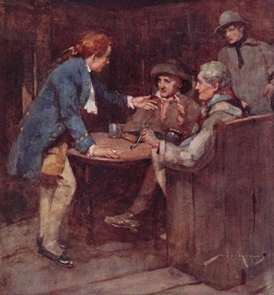 Illustratie voor The Deserted Village door Oliver Goldsmith door William Lee Hankey