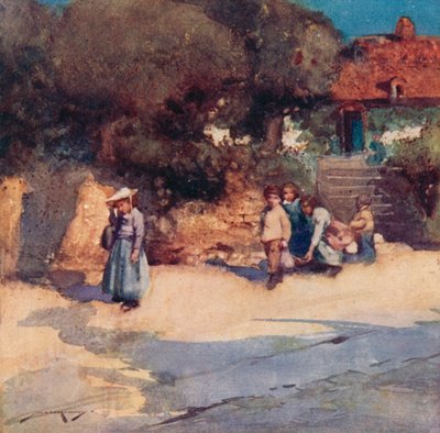 Illustratie voor Het Verlaten Dorp door Oliver Goldsmith door William Lee Hankey