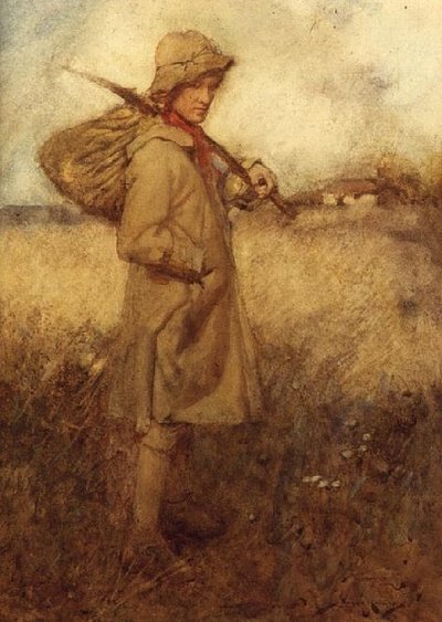 Man die zijn bezittingen draagt door William Lee Hankey