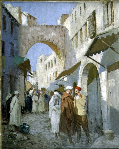Marokkaanse Straatscène (Tetuan) door William Lee Hankey