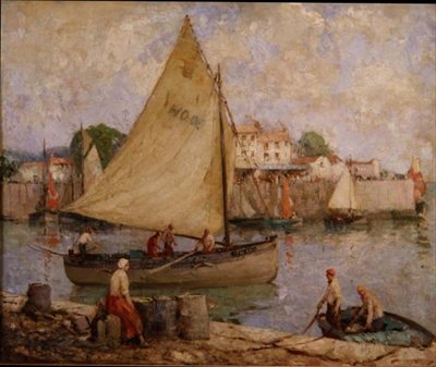 Op weg naar de Visgrond, Honfleur door William Lee Hankey
