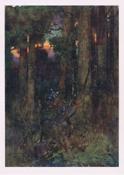 Die verwarde bossen waar vogels vergaten te zingen, maar stille vleermuizen in slaperige clusters hangen door William Lee Hankey