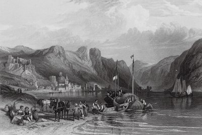 Bacharach, aan de Rijn door William Leighton (after) Leitch