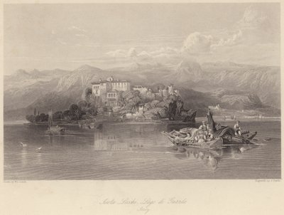 Isola Lecchi, Lago di Garda, Italië door William Leighton (after) Leitch