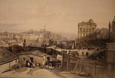 Edinburgh vanaf de Mound door William Leighton Leitch