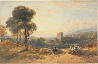Landschap, Italië door William Leighton Leitch