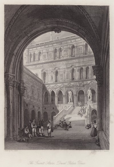 De Reuzen Trappen, Dogenpaleis, Venetië door William Leighton Leitch