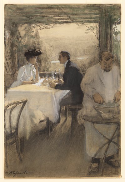 Tussen de Prieeltjes bij Père Lapin was een Tafel voor Hen Gedekt door William Leroy Jacobs