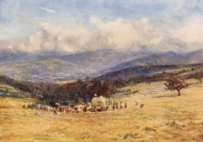 Brecknock Beacons, vanaf de Brecknock-Talgarth Weg door William Lionel (after) Wyllie