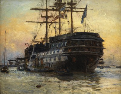 HMS Warspite door William Lionel Wyllie