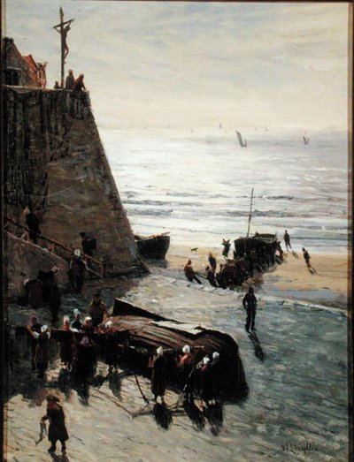 Het Binnenhalen van de Vissersboot door William Lionel Wyllie