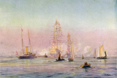 Haven van Portsmouth, 1912 door William Lionel Wyllie