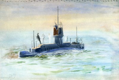 Onderzeeër D7, begin 20e eeuw door William Lionel Wyllie