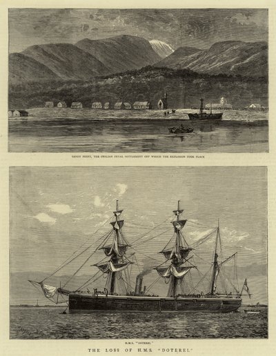 Het verlies van H.M.S. Doterel door William Lionel Wyllie
